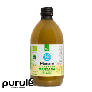 Vinagre de Manzana con Matcha y Limón Orgánico 500 ml Manare