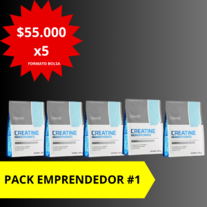 PACK CREATINA MONOHIDRATO SIN SABOR (5 UNIDADES)