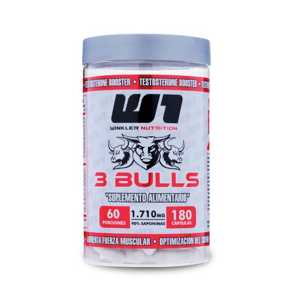 3 BULLS 180 CAPSULAS 60 PORCIONES - WINKLER NUTRITION