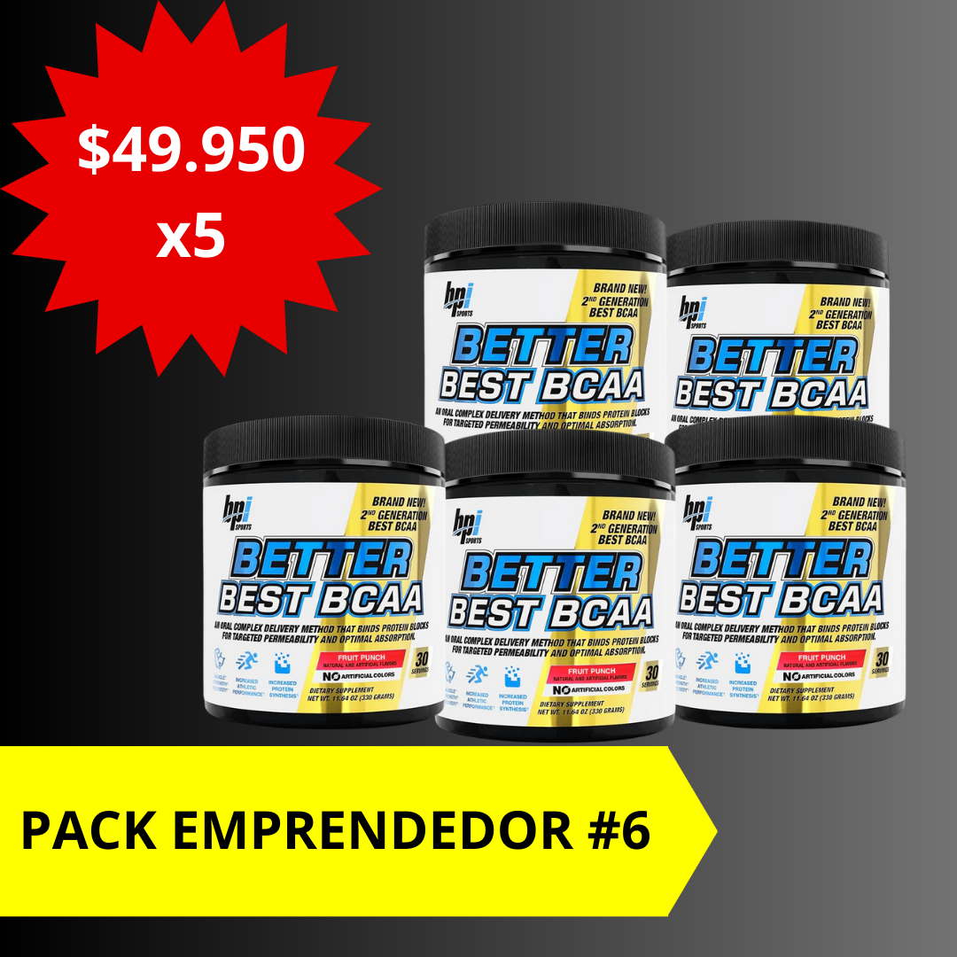 PACK X5 BETTER BEST BCAA 30 SERVICIOS 33OGR - BPI SPORTS