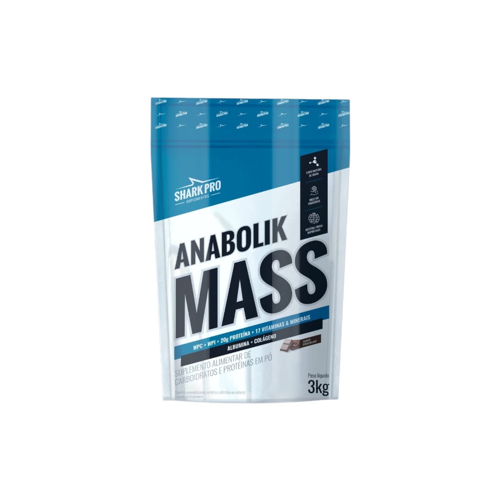 ANABOLIC MASS 3KG CHOCOLATE - SHARK PRO