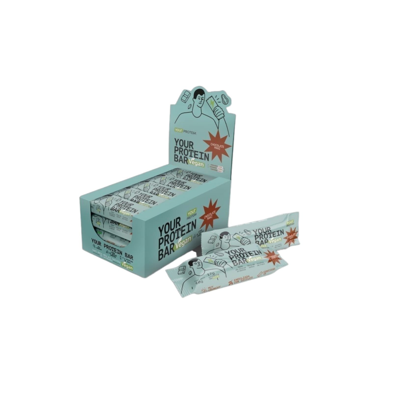 PACK 16 BARRAS YOUR PROTEIN BAR VEGAN - YOUR PROTEIN