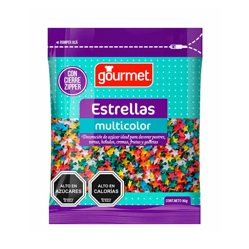 ESTRELLAS MULTICOLOR 80GR GOURMET