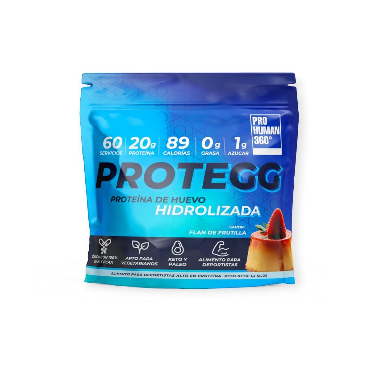 PROTEINA HIDROLIZADA DE HUEVO 60SV 1,5KILOS - PROTEGG