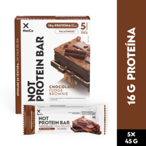 Barra de Proteína NotProtein Bar Chocolate Fudge Brownie 5un 45g (6 Displays)