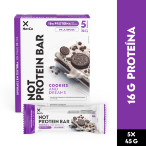 Barra de Proteína NotProtein Bar Cookies and Creams 5un 45g (6 Displays)