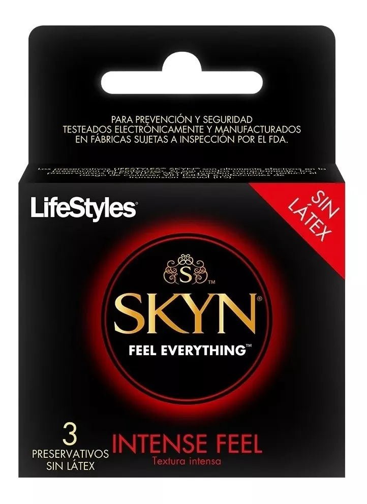 PRESERVATIVOS INTENSE FEEL 3 UNIDADES - LIFESTYLES