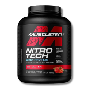 NITROTECH Whey Protein (C/CREATINA)-4 lbs/41 servicios, strawberry