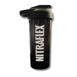 Shaker NITRAFLEX c/rejilla mezcladora CIERRE FACIL Black-700 ml (Made in USA)