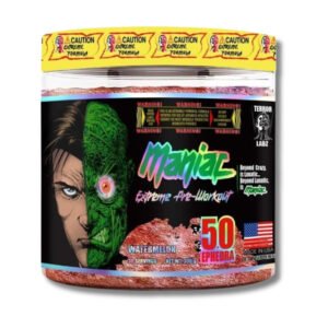 MANIAC EXTREME Pre-Workout USA-300 grs/30 servicios, green apple