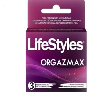PRESERVATIVOS ORGAZMAX 3 UNIDADES - LIFESTYLES