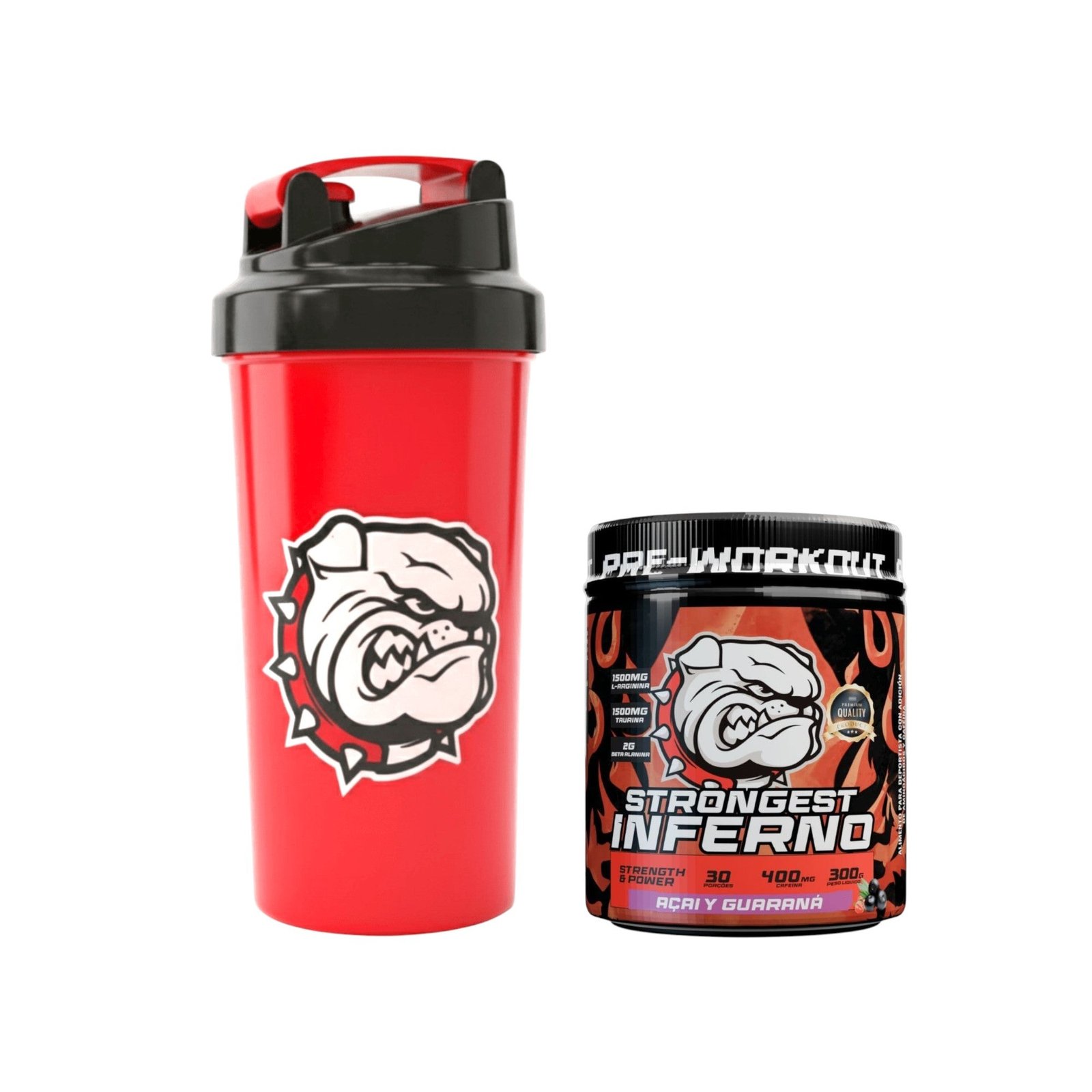 PRE ENTRENO INFERNO 300GR + SHAKER - STRONGEST