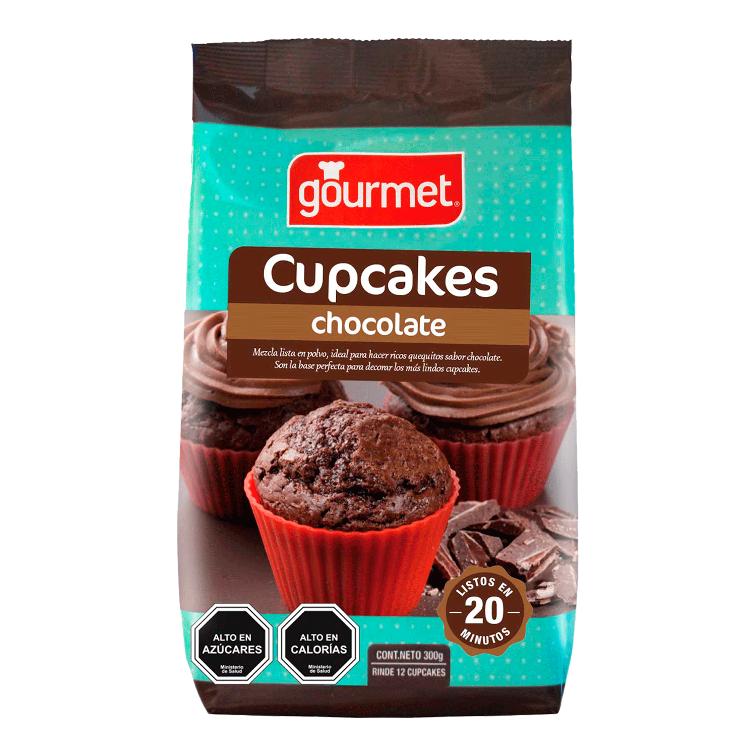 PREMEZCLA CUPCAKE CHOCOLATE 300GR GOURMET