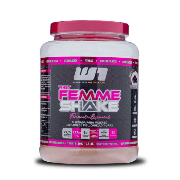 PROTEINA WHEY FEMME SHAKE 2,2LB 30 SERVICIOS - WINKLER NUTRITION