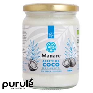 Aceite de Coco Orgánico sin olor sin sabor 500 ml