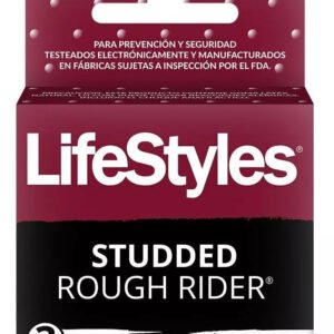 PRESERVATIVOS STUDDED ROUGH RIDER 3 UNIDADES - LIFESTYLES