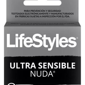 PRESERVATIVOS ULTRA SENSIBLE NUDA 3 UNIDADES - LIFESTYLES