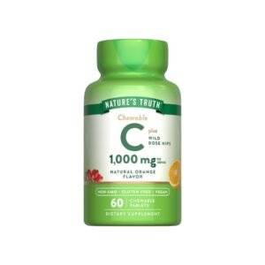 VITAMINA C 60 TABLETAS MASTICABLES + FRUTOS DE ROSA SILVESTRE 1000MG - NATURE'S TRUTH