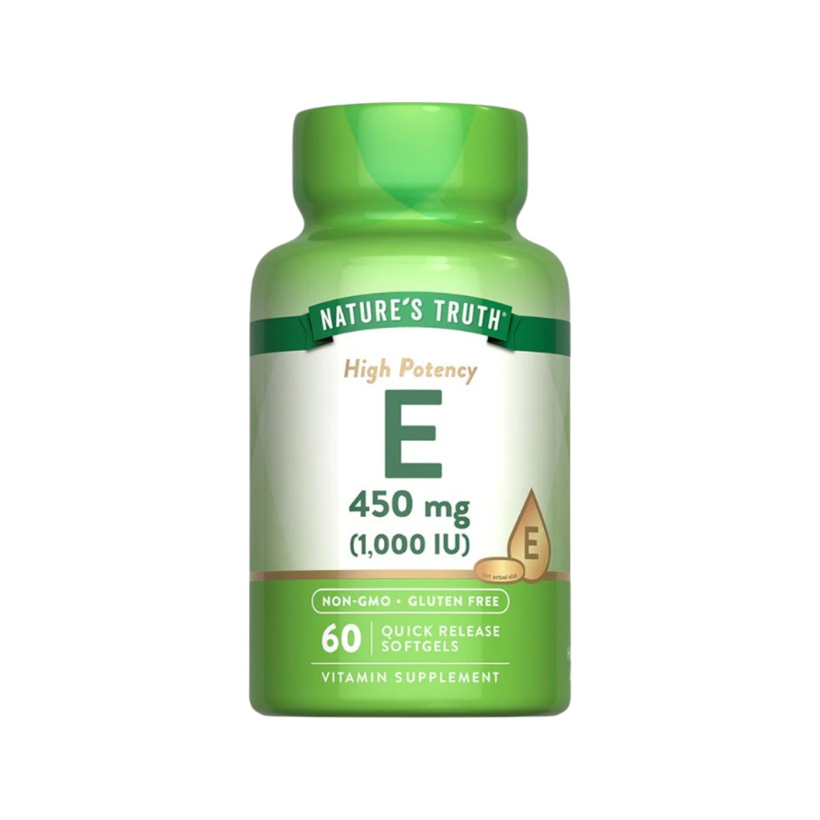 VITAMINA E 450MG (1000 IU) 60 SOFTGELS - NATURE'S TRUTH