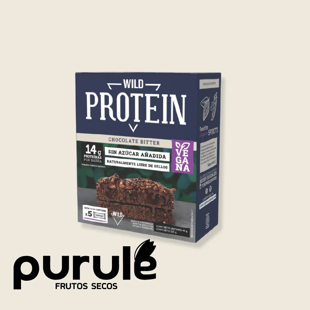 Wild Protein Vegana Chocolate Bitter 5 unidades