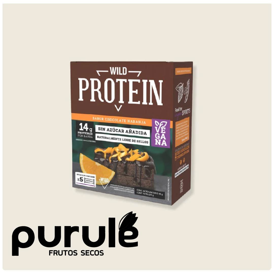 Wild Protein Vegana Chocolate Naranja 5 unidades