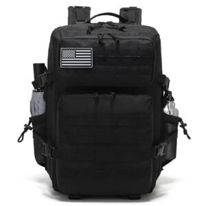 MOCHILA NEGRA TIPO MILITAR 45LT