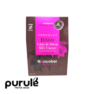 Neucober 833 – Monedas de Chocolate Bitter 85% Cacao Sin Azúcar 1 kg