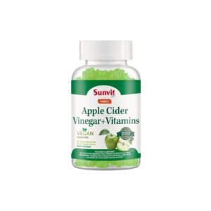 VINAGRE DE MANZANA + VITAMINAS 60 GOMMITAS VEGANAS MANZANA VERDE -SUNVIT