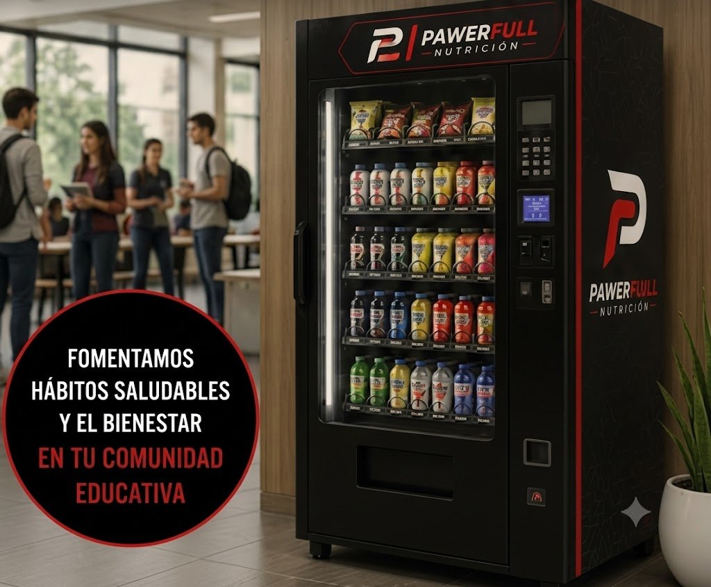 Máquina de vending Pawerfull para instituciones educativas
